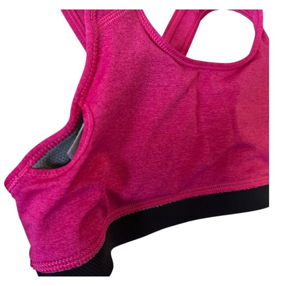 Nike Pro Classic Padded Sports Bra extra small Pink & black elastic band & logo - Picture 8 of 11
